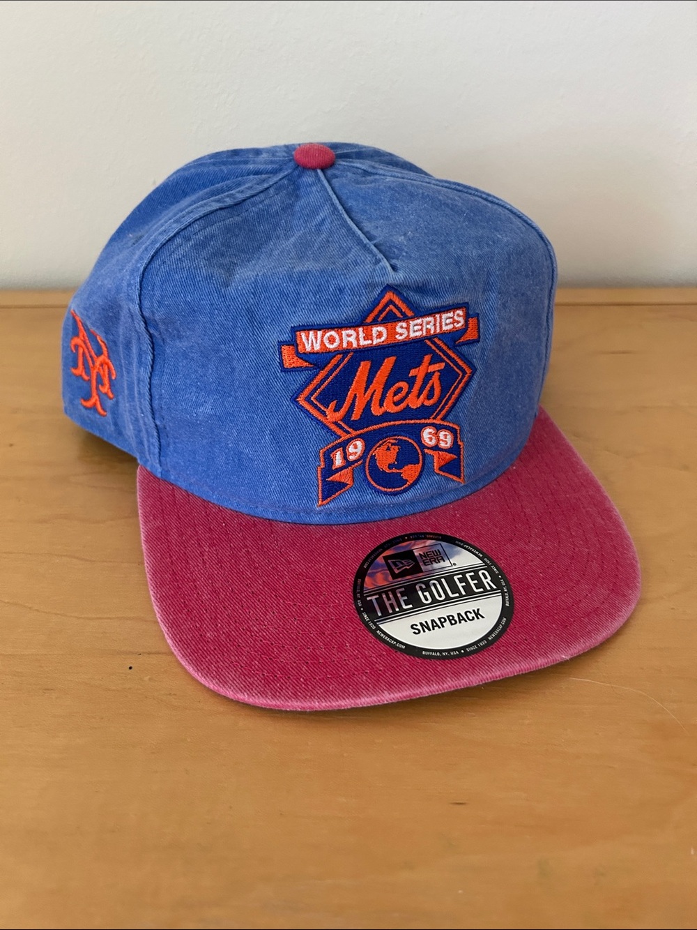 New Era New York Mets 1969 World Series Patch The Golfer Blue Snapback Hat